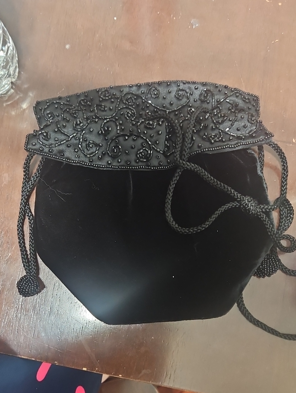 Preston York Beaded Paisley Mini Bag in Black